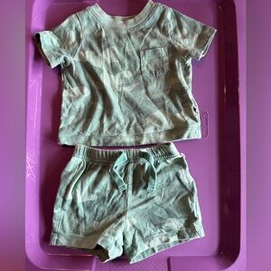 Green Camo short set